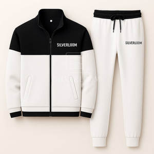 Conjunto de chándal de algodón con logotipo personalizado para hombre, 6 opciones de color | Ropa deportiva de alta calidad y ropa deportiva informal | OEM y ODM disponibles - Product Image 3