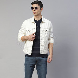 Veste en jean décontractée pour homme, col montant, 100% coton, boutonnée, doublure douce, confortable, toutes saisons, élégante, hiver - Product Image 4