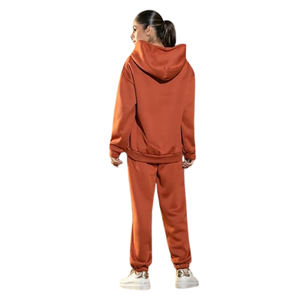 Survêtement d'hiver pour femme 52% coton et 48% polyester polaire extensible veste et pantalon avec poches latérales - Product Image 2