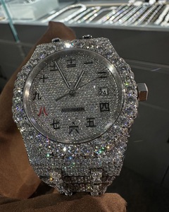 VVS1 blanc Moissanite diamant montre mécanique automatique pour adultes 40MM boîtier en acier inoxydable 30MM cadran en verre cadran complet buste - Product Image 2