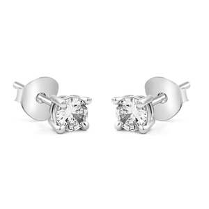 NOVAMART Fine Zarkan Cute 14K Gold Tops Trendy <b>Silver</b> <b>Stud</b> <b>Earrings</b> Flower-shaped Drop Zircon Diamond for Weddings Engagements W - Product Image 3