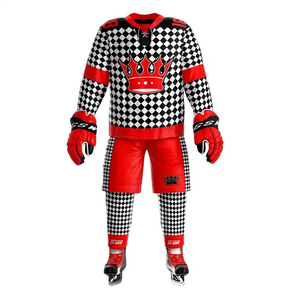 Fabricante OEM diseño profesional poliéster Hockey uniforme personalizado bordado aparejos sarga Logo Hockey sobre hielo Jersey - Product Image 6