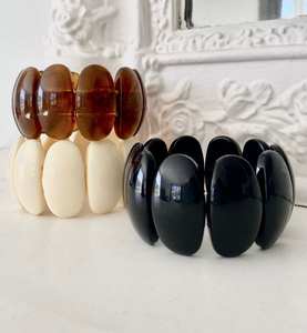 Brazaletes de resina epoxi de moda con flores reales, piedras y brillo incrustados para joyería de moda artística hecha a mano - Product Image 2