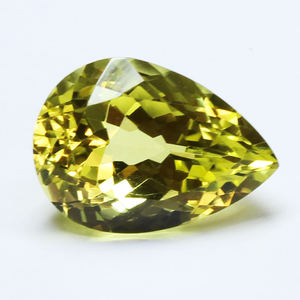 Piedra preciosa con forma de corte de pera facetada de cuarzo limón Natural 100%, excelente piedra preciosa curativa pulida, lo mejor para uso en joyería OEM - Product Image 1