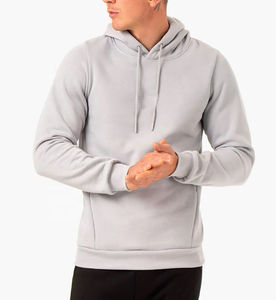 Sudadera con capucha con cremallera completa, Jersey personalizado para hombre, algodón, mujer, Lana en blanco, logotipo negro para hombre, sudaderas para hombre, transpirable, precio barato - Product Image 4