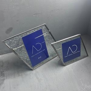 <b>Picture</b> <b>frame</b> set of 2 table top photo <b>frame</b> decorative steel and <b>glass</b> with silver finish - Product Image 6