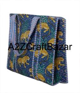 Sac fourre-tout à bandoulière longue en coton matelassé fait main pour femmes, écologique, style bohème indien, sacs à rayures pour courses - Product Image 6