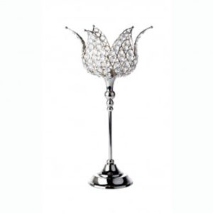 Portavelas de Cuentas de Cristal en Forma Redonda, Ideal para Bodas y Eventos, Elegante Decoración de Mesa, Candelabro Votivo - Product Image 5