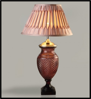 Vente en gros Lampe de table en verre avec style personnalisé pour étude de restaurant d'hôtel fabriquée en Inde pour décoration de table