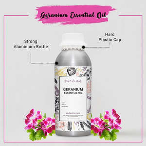 Huile Essentielle de Géranium 100% Pure Pressée à Froid pour l'Hydratation Corporelle, Qualité Thérapeutique et Cosmétique, Contient de l'Huile de Menthe Poivrée - Product Image 2