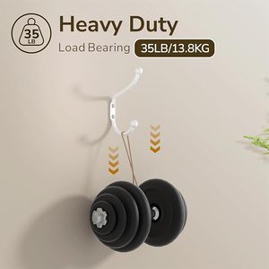 Rustic <b>Chrome</b> Wall <b>Hooks</b> Heavy Duty White Metal Coat <b>Hook</b> Wall Mount Hanging Rails for Clothes Premium Quality Product - Product Image 3