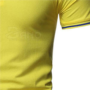 Recién llegado, camiseta Polo de secado rápido para hombre, diseño único de talla grande con patrón sólido hecho de algodón/fibra de bambú - Product Image 5
