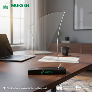 Trofeo de Acrílico Clásico y Duradero, Grabado Pulido, Impresión Tipográfica, Curva Elegante para Reconocimiento de Empleados Corporativos - Product Image 5