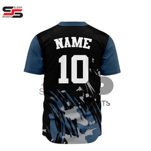 Maillot de baseball pour homme à manches courtes, léger, respirant, à séchage rapide, impression par sublimation intégrale, 100 % polyester, personnalisable en gros - Product Image 5