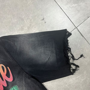 Camiseta Personalizada de Cuello Redondo para Hombre, 100% Algodón, Corte Holgado Informal con Estampado Grande, Estilo Urbano de Corte Corto - Product Image 5