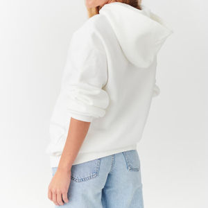 Factory Manufacture Custom Logo Luxury Crop <b>Top</b> Oversized Hoodies Wholesale Cotton Cropped <b>Top</b> Oversized Hoodies For Women - Product Image 2