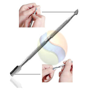 Empujador de Cutículas de Acero Inoxidable de Doble Extremo Premium, Herramienta de Belleza con Logotipo Personalizado, Empujador de Cutículas Profesional de Acero Inoxidable - Product Image 4