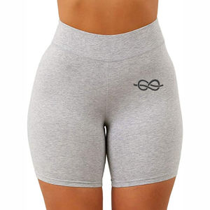 Short de motard en coton respirant taille haute pour femme avec logo pour la vente en ligne de fitness en plein air - Product Image 4