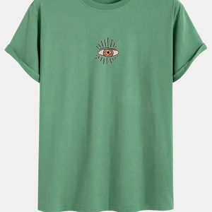 Camiseta con gráfico Vintage, ropa de calle informal con estampado de ojos del desierto, camiseta de manga corta para hombres y mujeres, traje de verano de gran tamaño, Top de moda - Product Image 6