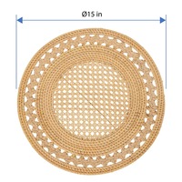 Sets de table décoratifs en rotin, produits écologiques fabriqués au Vietnam, décoration de table, sets de table tissés, vente en gros, style moderne