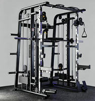 Equipo de fitness Gantry multifuncional para el hogar, máquina Smith integrada para sentadillas, press de banca y entrenamiento completo