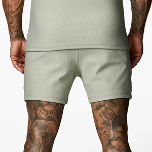 Pantalones cortos informales con cordón de alta calidad personalizados para hombre, pantalones cortos de chándal informales de color sólido para hombre, pantalones cortos de algodón para correr, gimnasio, hombres y niños - Product Image 2