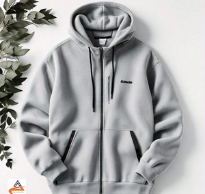 Sweat à capuche d'hiver pour homme, lourd, 350 GSM, polyester/coton, pour un style élégant, respirant, polaire de haute qualité, doux - Product Image 4