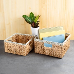Vietnamese Supplier Water Hyacinth <b>Basket</b> Natural Handwoven <b>Seagrass</b> Storage <b>Basket</b> for Home Organization - Product Image 4