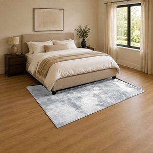 Alfombra de Área Chenille Lavable a Máquina, Antideslizante, con Estampado Digital Oriental Tradicional en Color Crema Marfil, Modelo LXDP-0116 de RUGS DEPOT, Venta al Por Mayor - Product Image 3