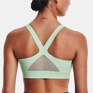 Ropa Deportiva Activa, Sujetador Deportivo Sin Costuras para Mujer, Color Verde Menta, Espalda Cruzada, Ropa de Yoga y Fitness, Sujetador Deportivo de Color Sólido, Material de Spandex/Poliéster - Product Image 4