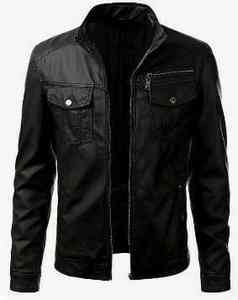 Chaqueta de cuero para hombre de nueva moda personalizada 2025, el mejor diseño, chaquetas de cuero marrón con bolsillos grandes en el pecho de alta calidad - Product Image 3