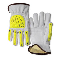Gants de travail de protection contre les chocs, de meilleure qualité, résistants aux coupures, en croûte de cuir, Patch paume, gants de travail pour la sécurité