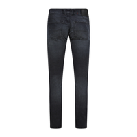 Jeans droits pour hommes délavés, logo personnalisé OEM, effet vieilli vintage, coupe classique, 100% coton, style urbain, grandes tailles, vente en gros