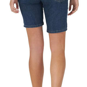 Wholesale <b>women's</b> High Quality Pakistan Made washed Blue Denim Shorts for summer Fly Zip Back 2 Pockets OEM Available - Product Image 1