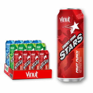 Fruit Punch 500 ml 16.9 floz Energy Drink J79 24 bouteilles carton bouteille en PET sans sucre OEM marque privée échantillon gratuit conception gratuite - Product Image 1