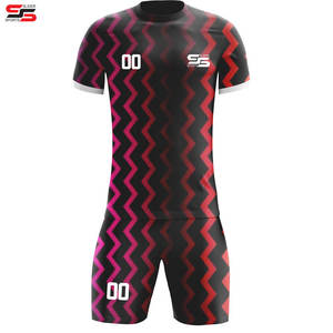 Dernier modèle Maillot de football pour adulte Uniforme de football en polyester respirant personnalisé pour hommes - Product Image 3