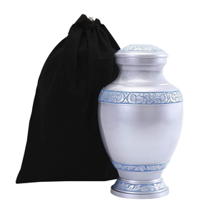 100% urna funeraria moderna hecha a mano para adultos, urna de cremación de aluminio y Metal de madera de latón macizo para cenizas humanas, duradera y elegante - Product Image 5