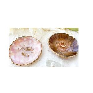 Unique handcrafted premium quality resin <b>bowls</b> with <b>pink</b> and brown finished ideal for home decor - Product Image 1