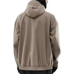 Vestes de ski softshell à la mode pour hommes avec doublure en polaire Pull à capuche imperméable et coupe-vent pour le snowboard Accessoire d'hiver - Product Image 3