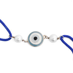 Pulsera de Amuleto Religioso Chapado en Oro con Ojo Turco Plateado y Roli Chawal para Hermanos Bhai, con Perlas y Diamantes, Regalo Perfecto - Product Image 4