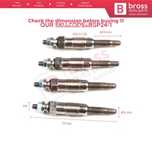 BGP24-1 4 Pcs <b>Heater</b> Glow <b>Plugs</b> GX74 71719015 GN013 0100226366 for Alfa - Product Image 5