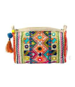Unique Bohemian Style Embroidery Pearl Evening Clutch <b>Bag</b> Fancy Design Lining Wholesale - Product Image 5