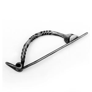 Anneau de perle en poils de serpent Viking forgé à la main Accessoire de cheveux de style tribal Barrette de cheveux Viking Clip Cuff Bun Pin - Product Image 3