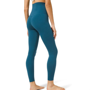 Orange Polyester Spandex Super High Waist Yoga Pants Custom logo Sport <b>Women's</b> Workout Fitness <b>Leggings</b> - Product Image 5