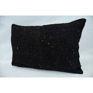 Elegante Alfombra tejida Kantha de 16x24 pulgadas, almohada de lana negra, patrón Vintage, cojín decorativo suave coreano Oriental de lujo para la vida - Product Image 3