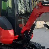 Gebrauchter 3-Tonnen-Mini-Raupenbagger mit 0,12m Schaufelkapazität, 4 Jahre Garantie, Vollhydrauliksystem und PLC-Motor für den Antrieb