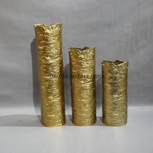 Handcrafted Spherical Metal <b>Vase</b> with <b>Black</b> and Gray Textured Surface and Artistic Marble Effect for Contemporary Spaces - Product Image 2