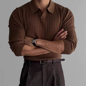 เสื้อเชิ้ตผู้ชายแขนสั้น คอปกติดกระดุม ผ้าคอตตอน 100% แห้งเร็ว ดีไซน์เรียบง่าย ถักแบบสั่งทำ - Product Image 4