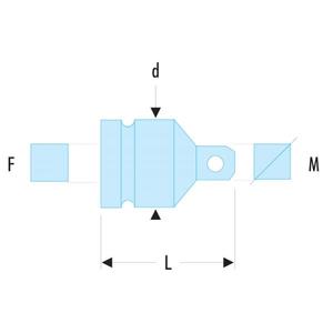 อุปกรณ์เสริมและอะไหล่เครื่องมือลมฟาคอม ข้อต่อกระแทกขนาด 1 นิ้ว ถึง 3/4 นิ้ว - Product Image 2