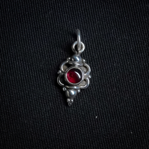 Pendentif cornaline en argent Sterling, bijoux en argent léger, accessoires de bijouterie en gros - Product Image 1